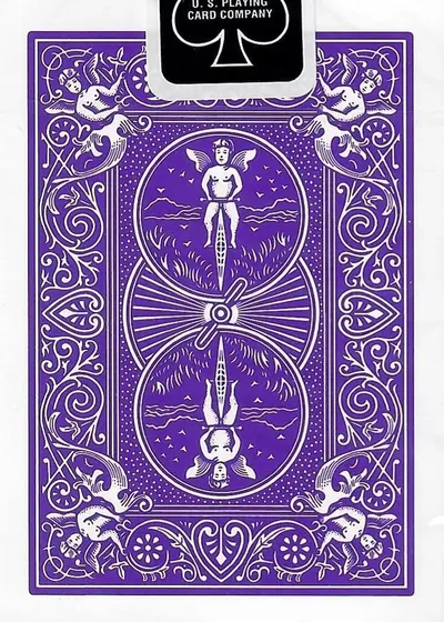 Bicycle Purple tuck box, back
