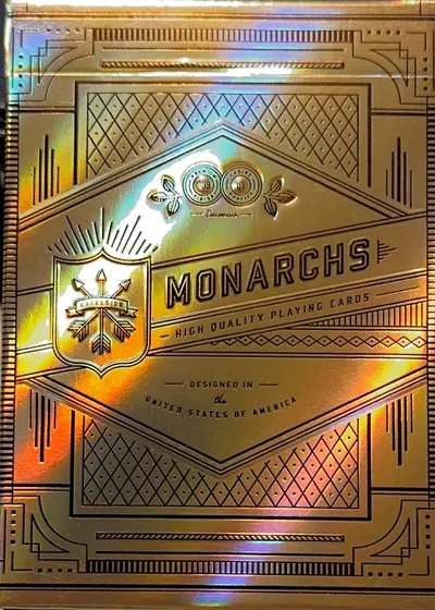 Monarchs Gold Edition tuck box, front